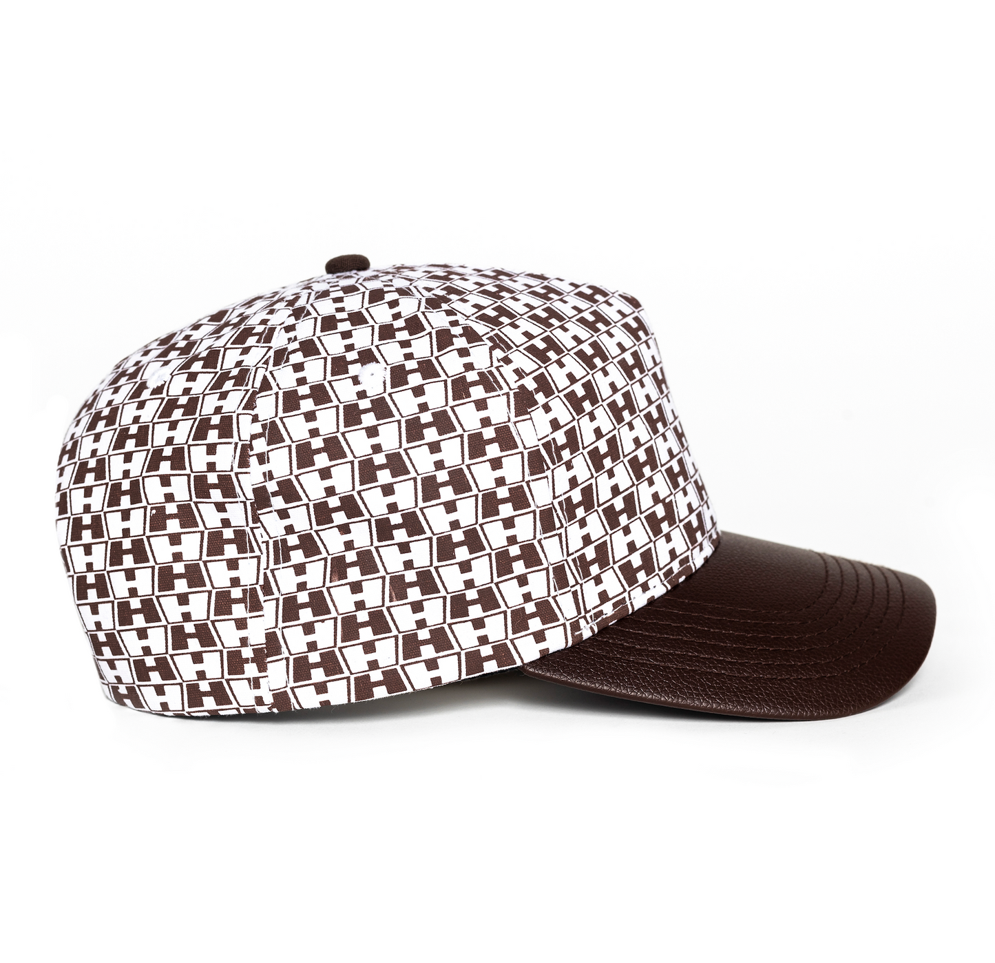 Double H leather brim trucker Brown