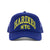 NYC rhinestone pre curve trucker hat purple/gold