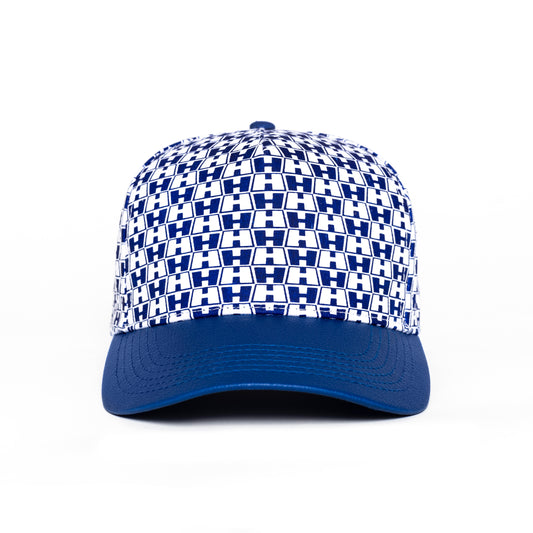 Double H leather brim trucker Blue