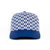 Double H leather brim trucker Blue