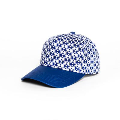 Double H leather brim trucker Blue