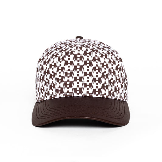 Double H leather brim trucker Brown