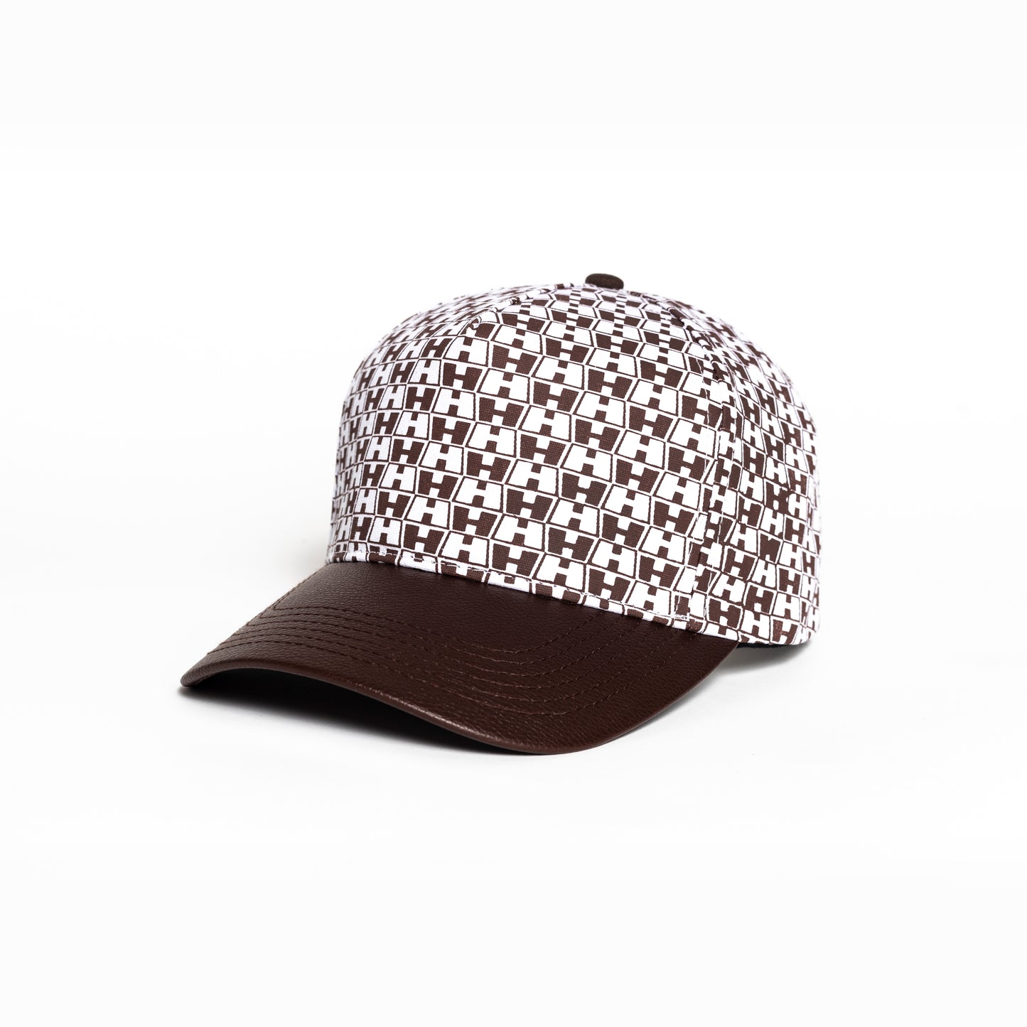 Double H leather brim trucker Brown