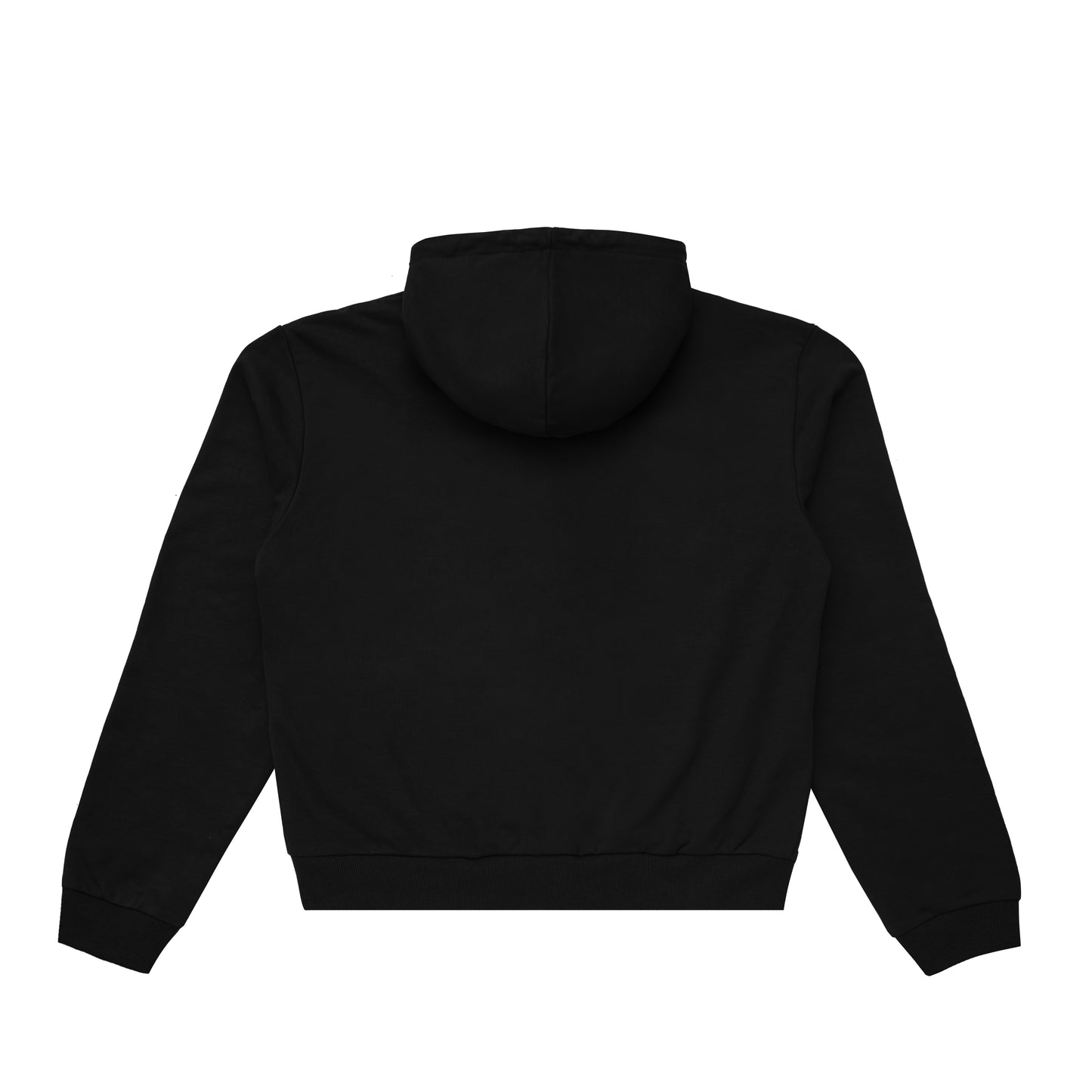 Rhinestone Zip Up Hoodie Black