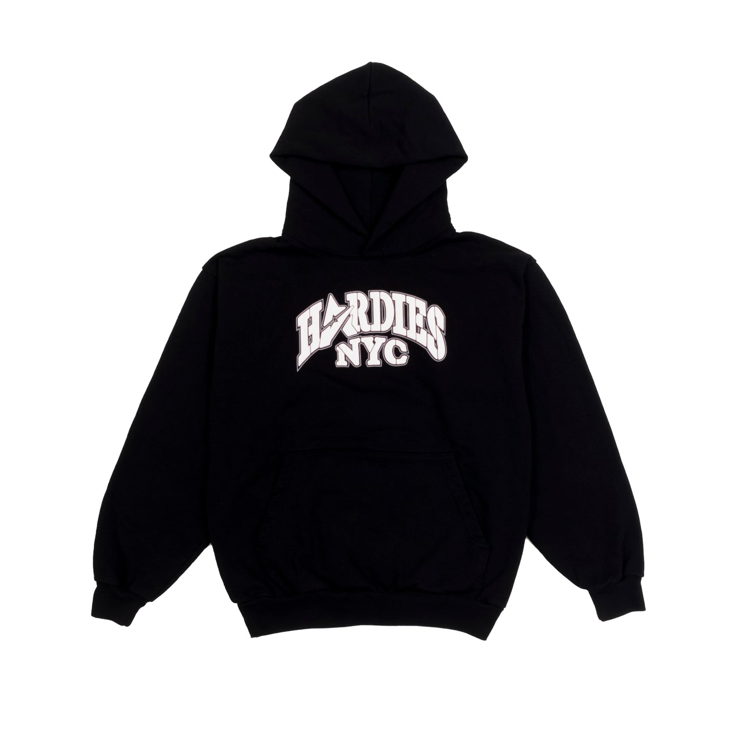 Hardies x Avirex puff print pullover hoodie black/white