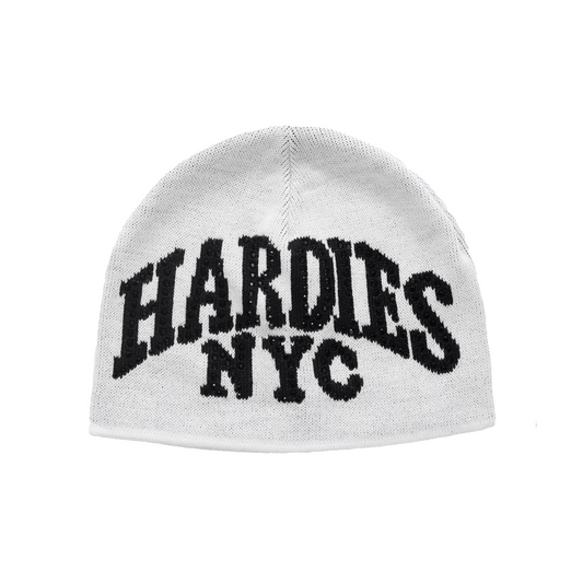 Hardies NYC Rhinestone Beanie - White