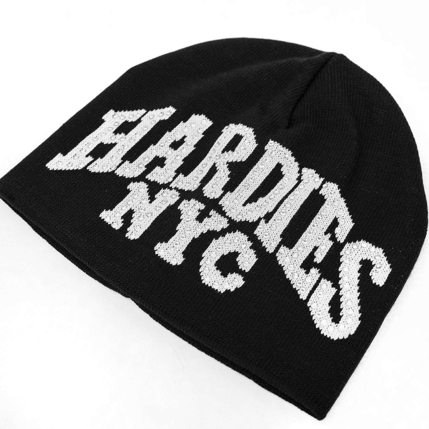 Hardies NYC Rhinestone Beanie - Black