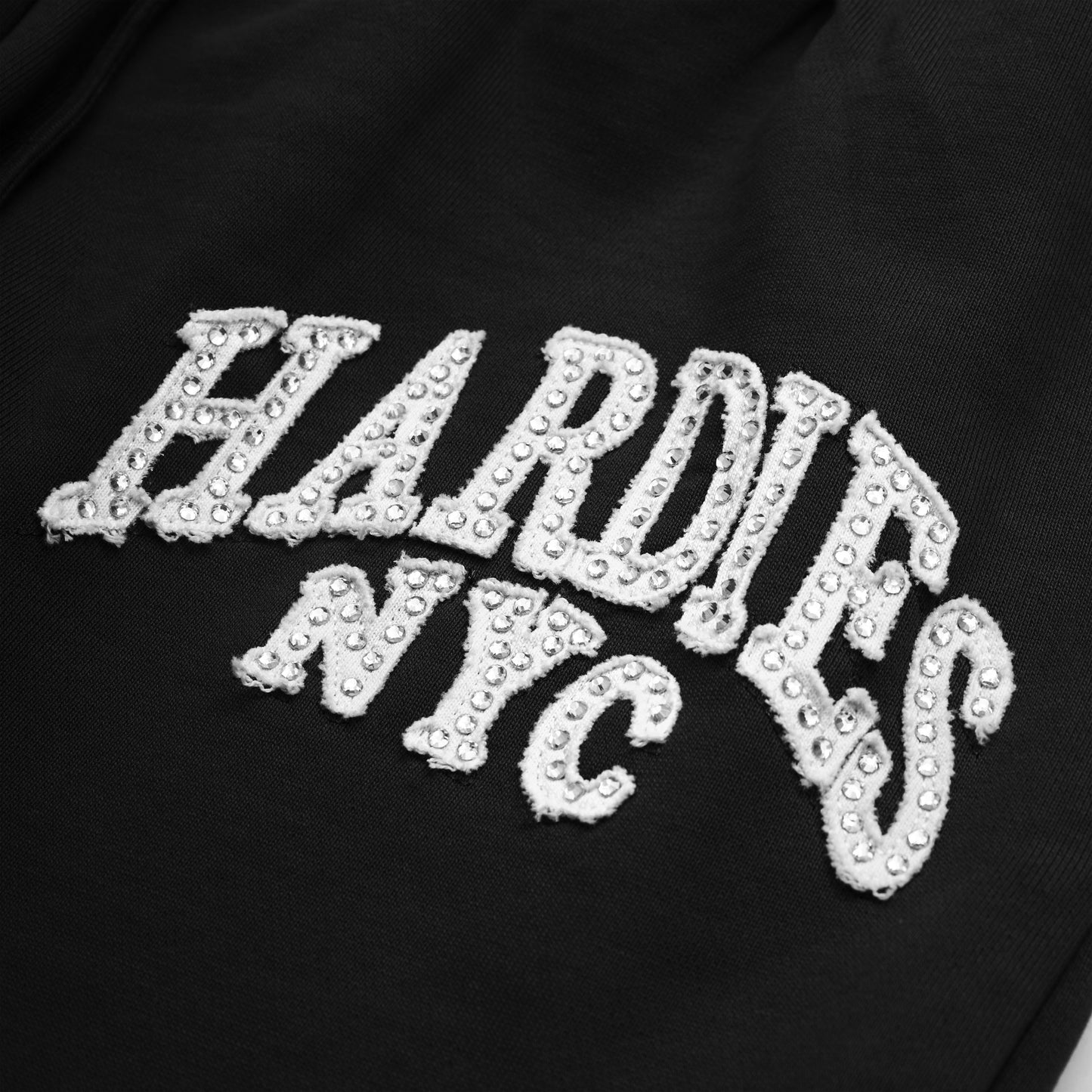 Rhinestone Sweatpants Black