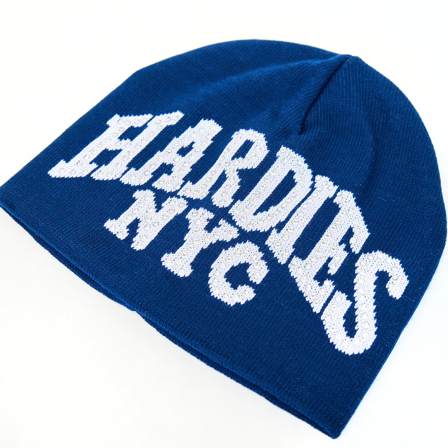 Hardies NYC Rhinestone Beanie - Blue