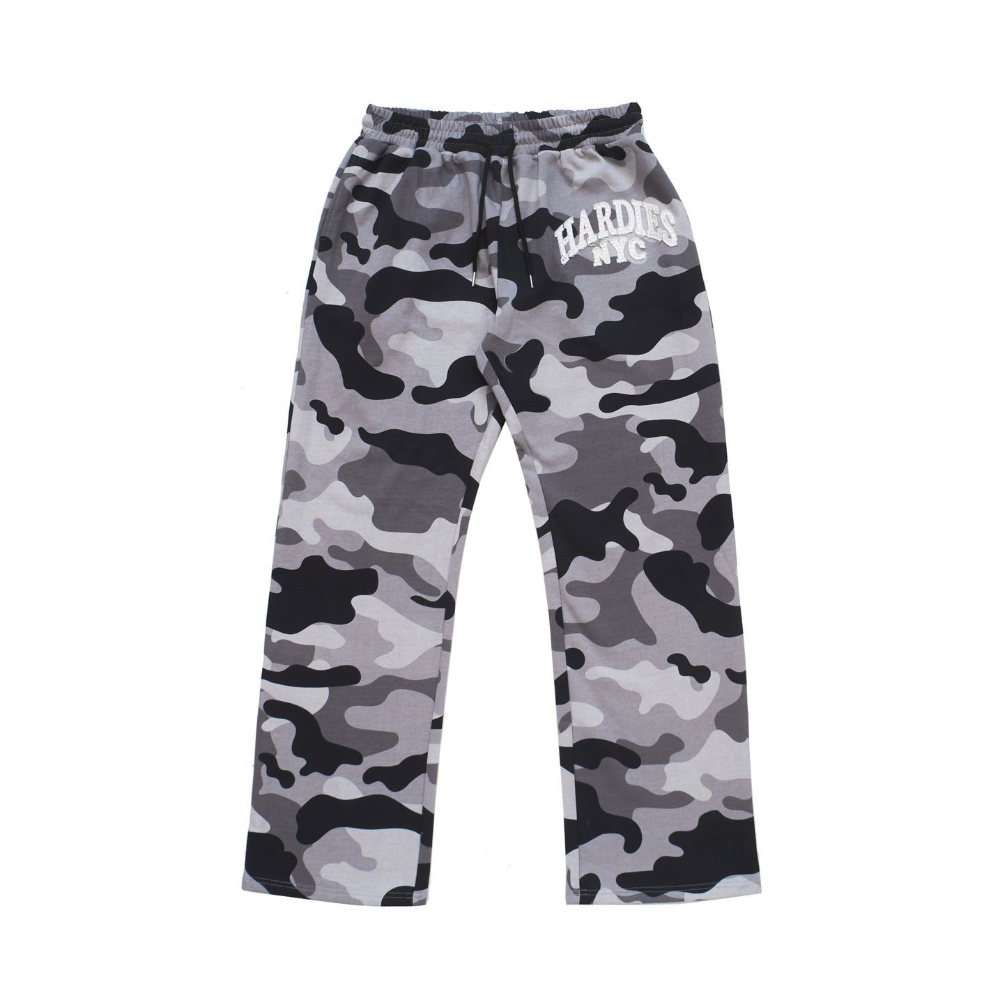 Rhinestone Sweatpants Grey Camo