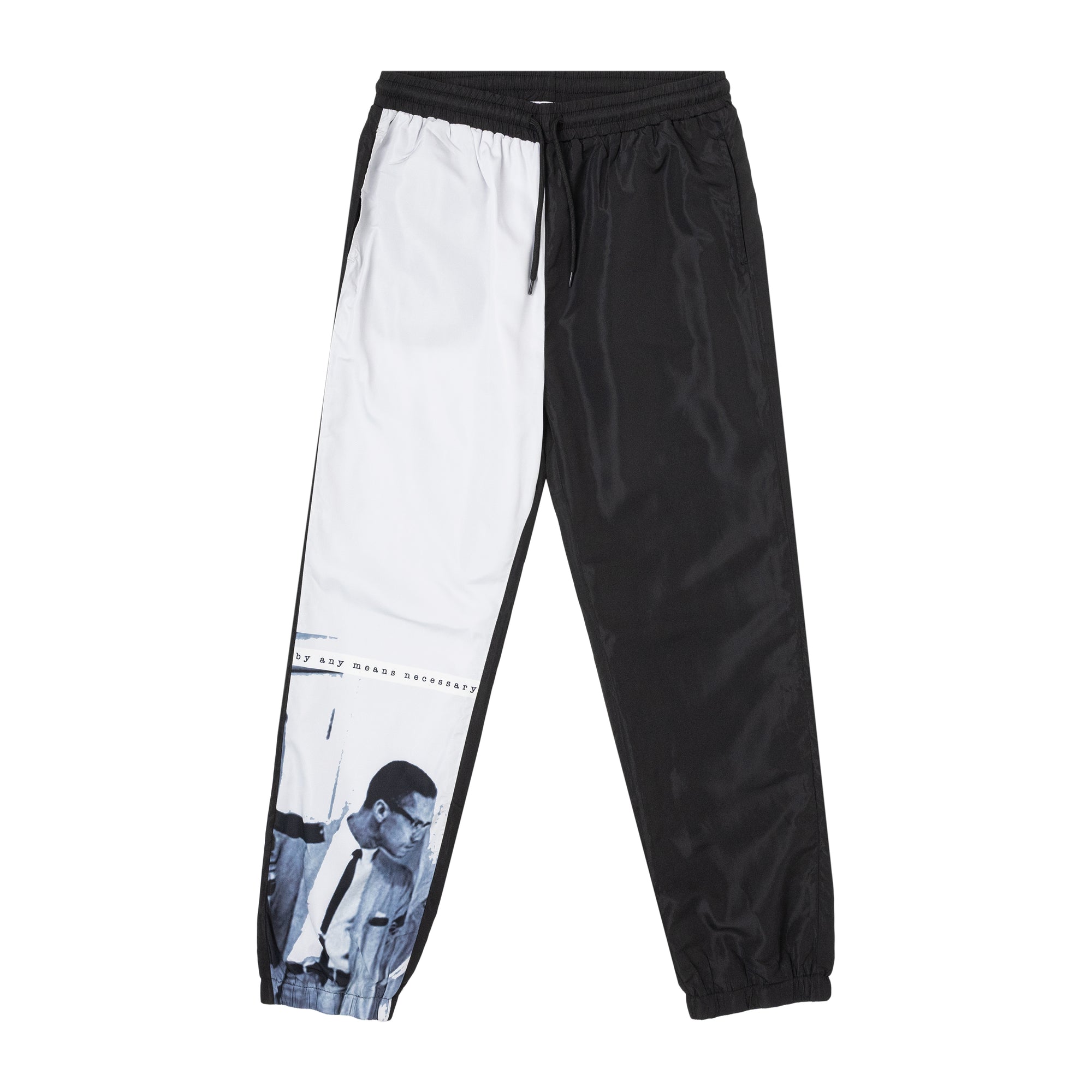 Malcom x Nylon pants black/white