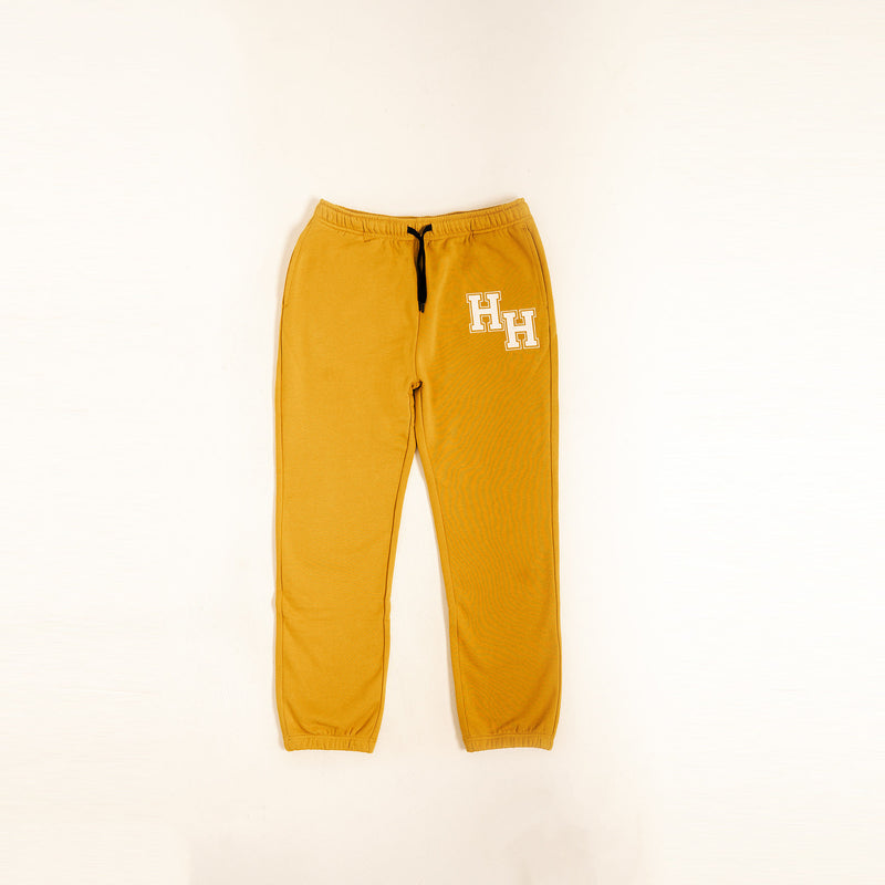 Mustard embroidered sweatpants
