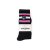 Embroidered panther socks black/white/pink
